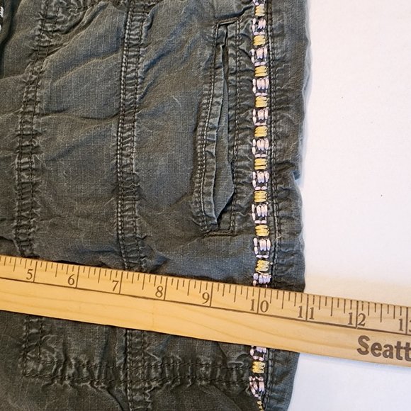 Anthropologie, Women's Jogger Pant, Size 25, Green, accent Trim, Casual, Relaxed - Picture 12 of 13